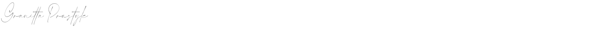 Sample characters Granitta Prostyle Font